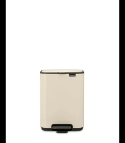 Brabantia Bo Pedaalemmer, 4 liter, stil sluitend, kunststof binnenemmer - Soft Beige
