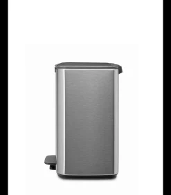 Brabantia Bo Pedaalemmer, 12 liter, stil sluitend, kunststof binnenemmer - Matt Steel Fingerprint Proof