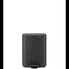 Brabantia Bo Pedaalemmer, 4 liter, stil sluitend, kunststof binnenemmer - Mineral Infinite Grey