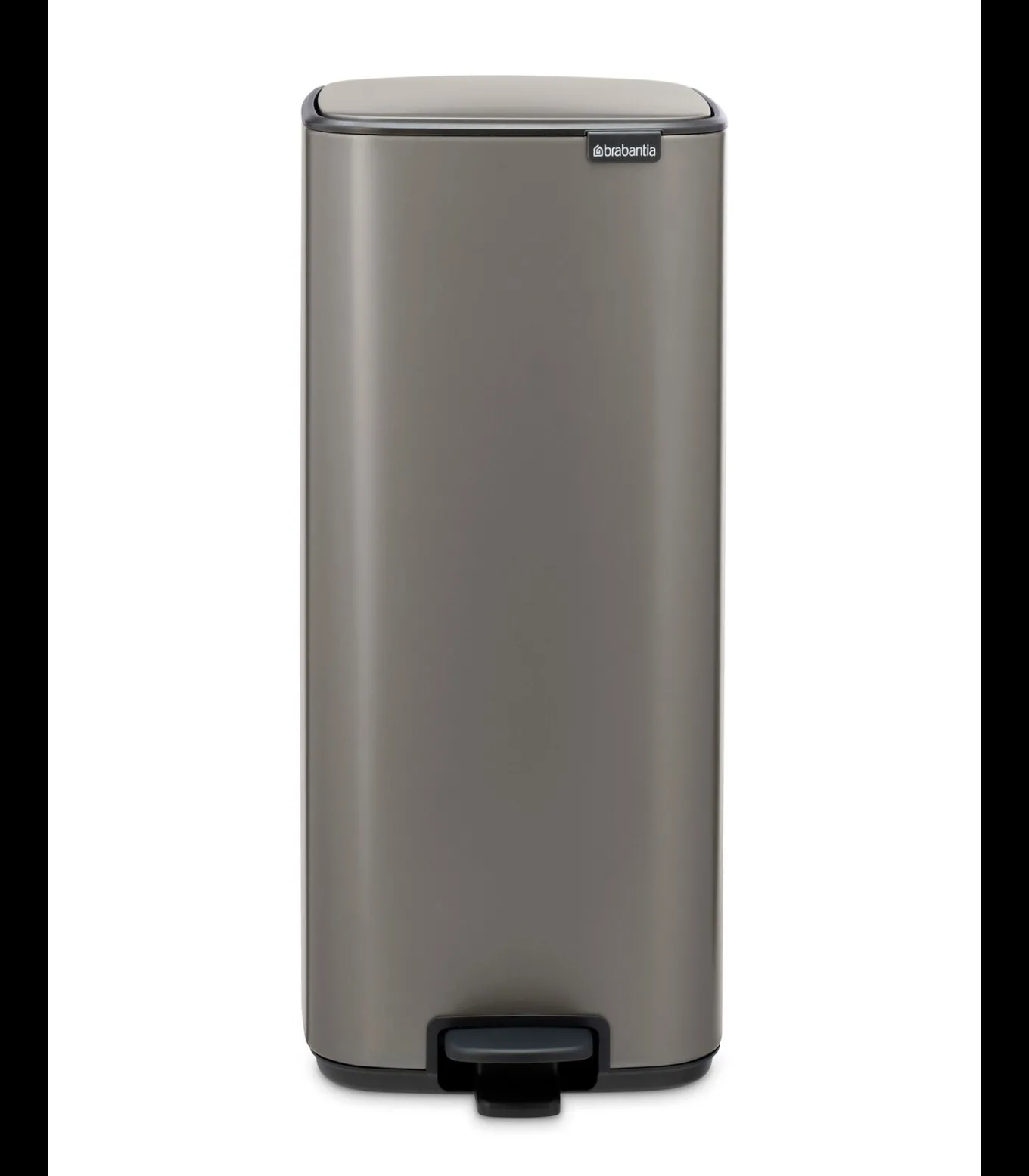 Brabantia Bo Pedaalemmer, 30 liter, stil sluitend, kunststof binnenemmer - Platinum