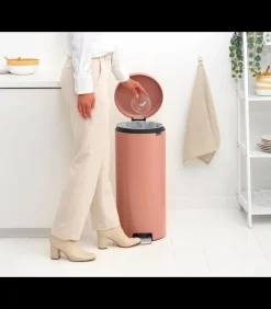 Brabantia NewIcon Pedaalemmer, 30 liter, kunststof binnenemmer - Warm Copper
