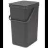 Brabantia Sort & Go afvalemmer, 16 liter - Grey