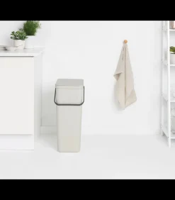 Brabantia Sort & Go afvalemmer, 40 liter - Light Grey