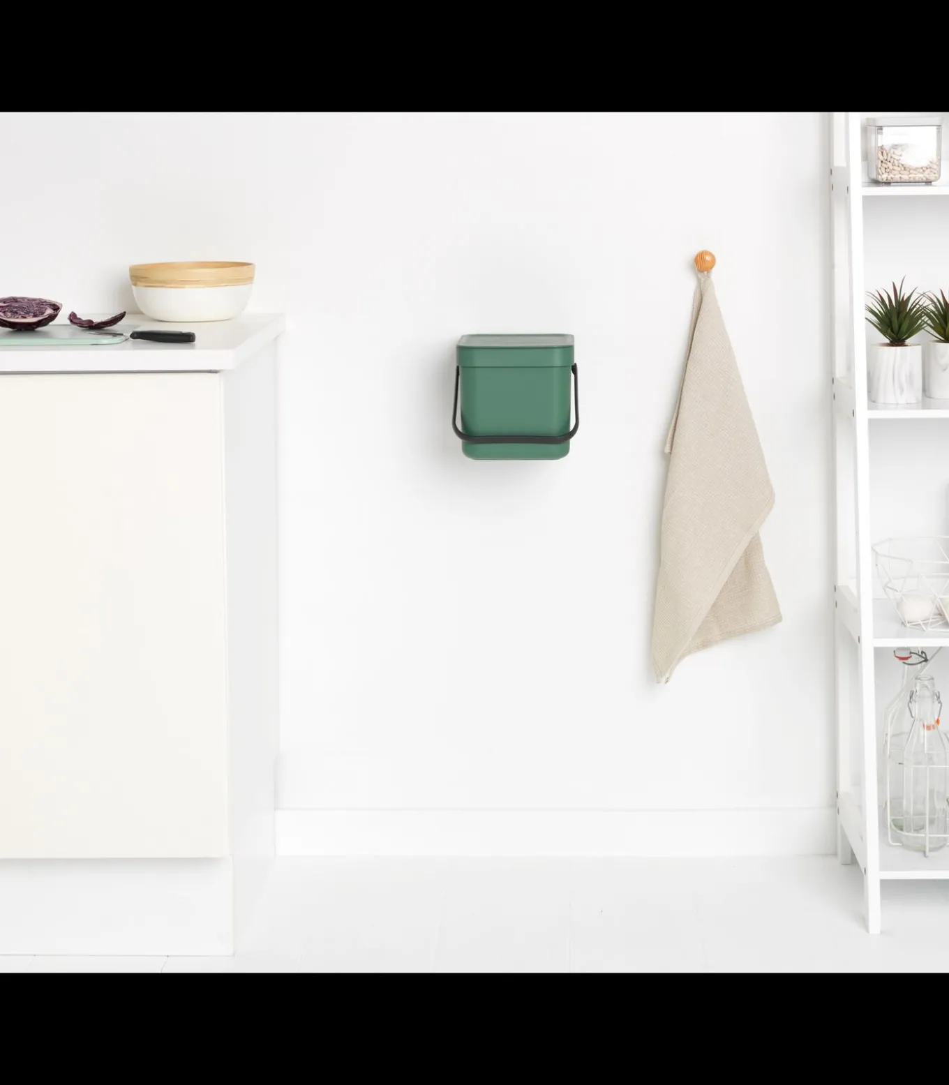 Brabantia Sort & Go afvalemmer, 6 liter - Fir Green