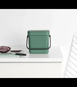 Brabantia Sort & Go afvalemmer, 3 liter - Fir Green