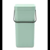 Brabantia Sort & Go afvalemmer, 16 liter - Jade Green