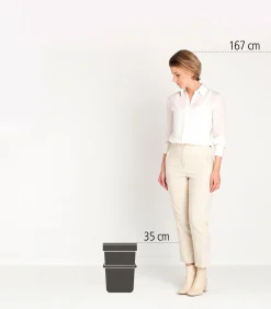 Brabantia Sort & Go afvalemmer, 12 liter - Light Grey