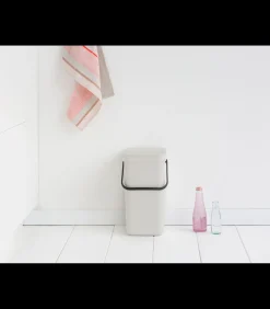 Brabantia Sort & Go afvalemmer, 12 liter - Light Grey