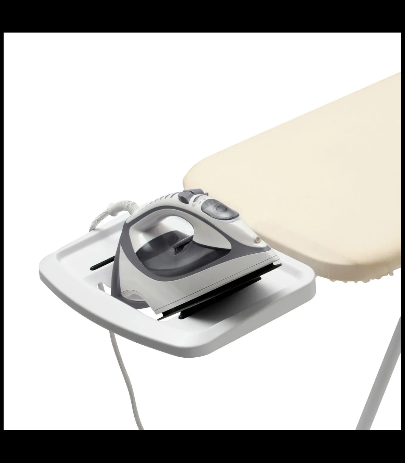 Brabantia Strijkplank B, 124x38 cm, solide strijkerhouder - Metallised