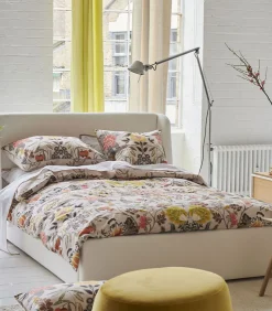 Brocart décoratif - Kussensloop in katoen perkal met print