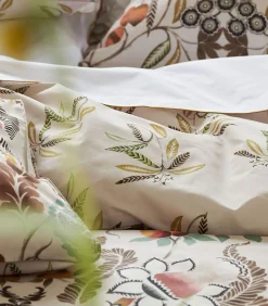 Brocart décoratif - Kussensloop in katoen perkal met print