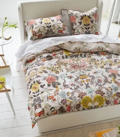 Brocart décoratif - Kussensloop in katoen perkal met print