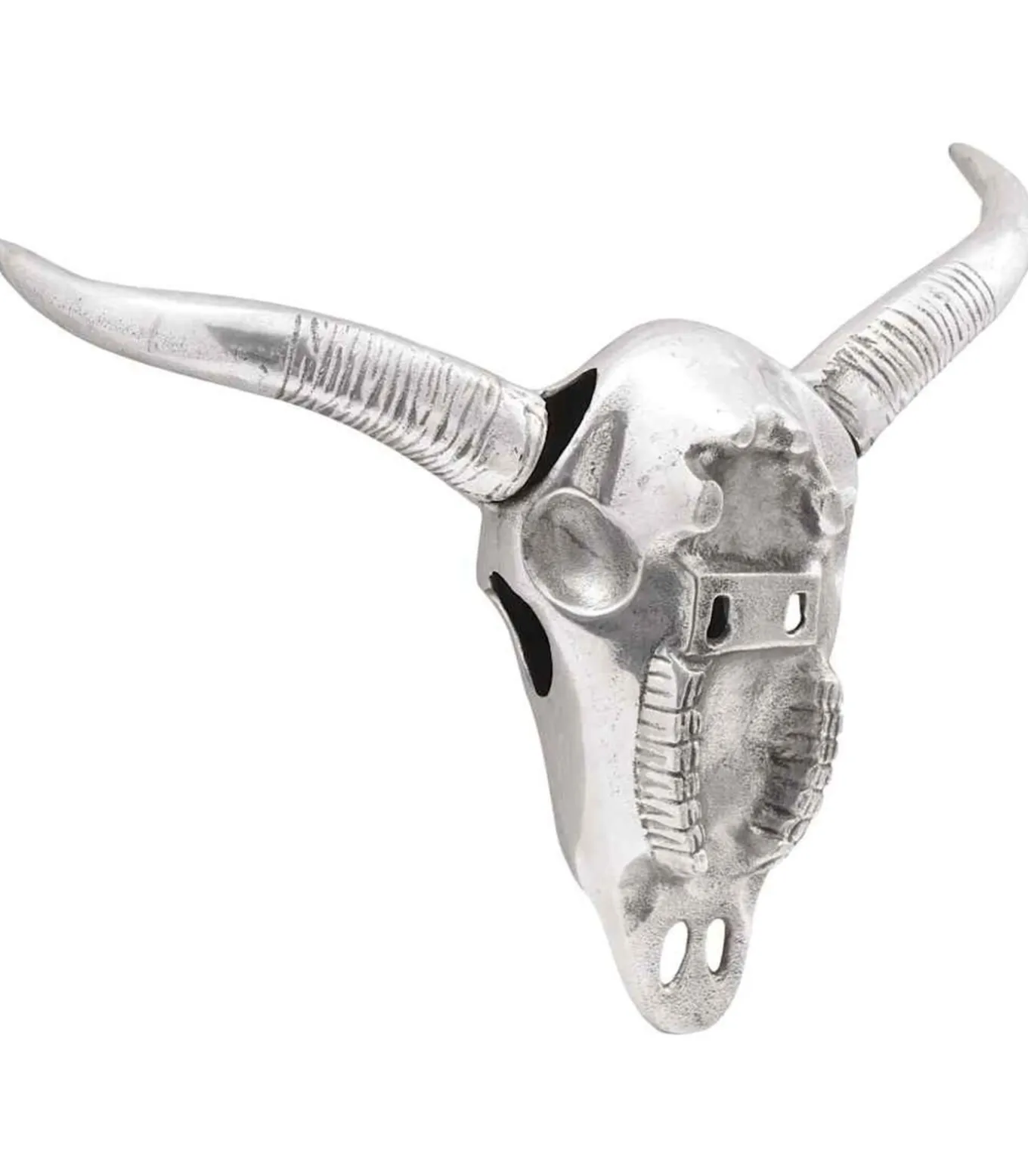 Bullschedel Zilver 49 x 10 x 36 cm Aluminium