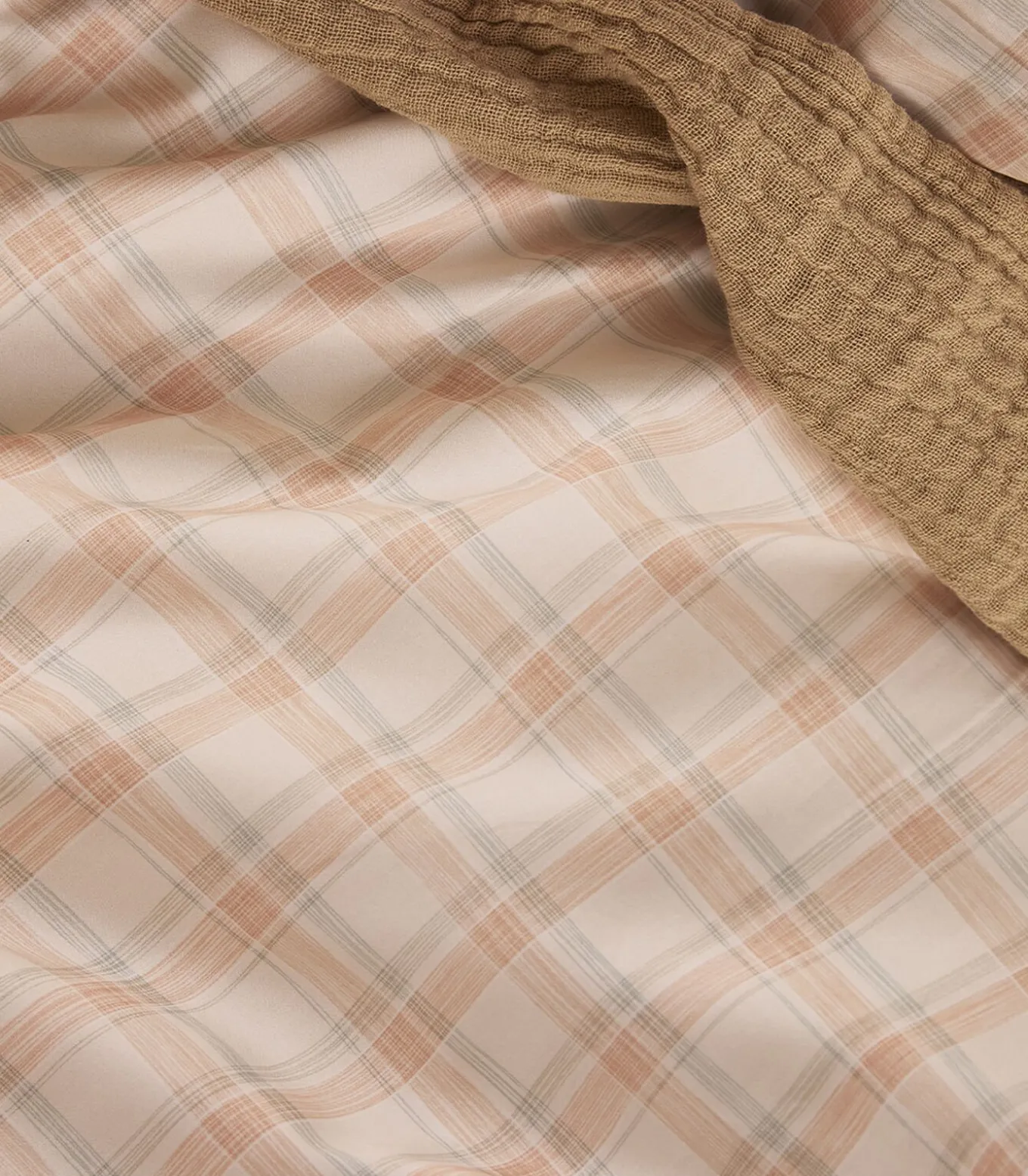 Cadence - Bedlinnenset Dekbedovertrek + rechthoekige kussensloop in katoen perkal