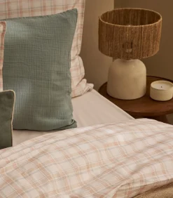 Cadence - Bedlinnenset Dekbedovertrek + rechthoekige kussensloop in katoen perkal