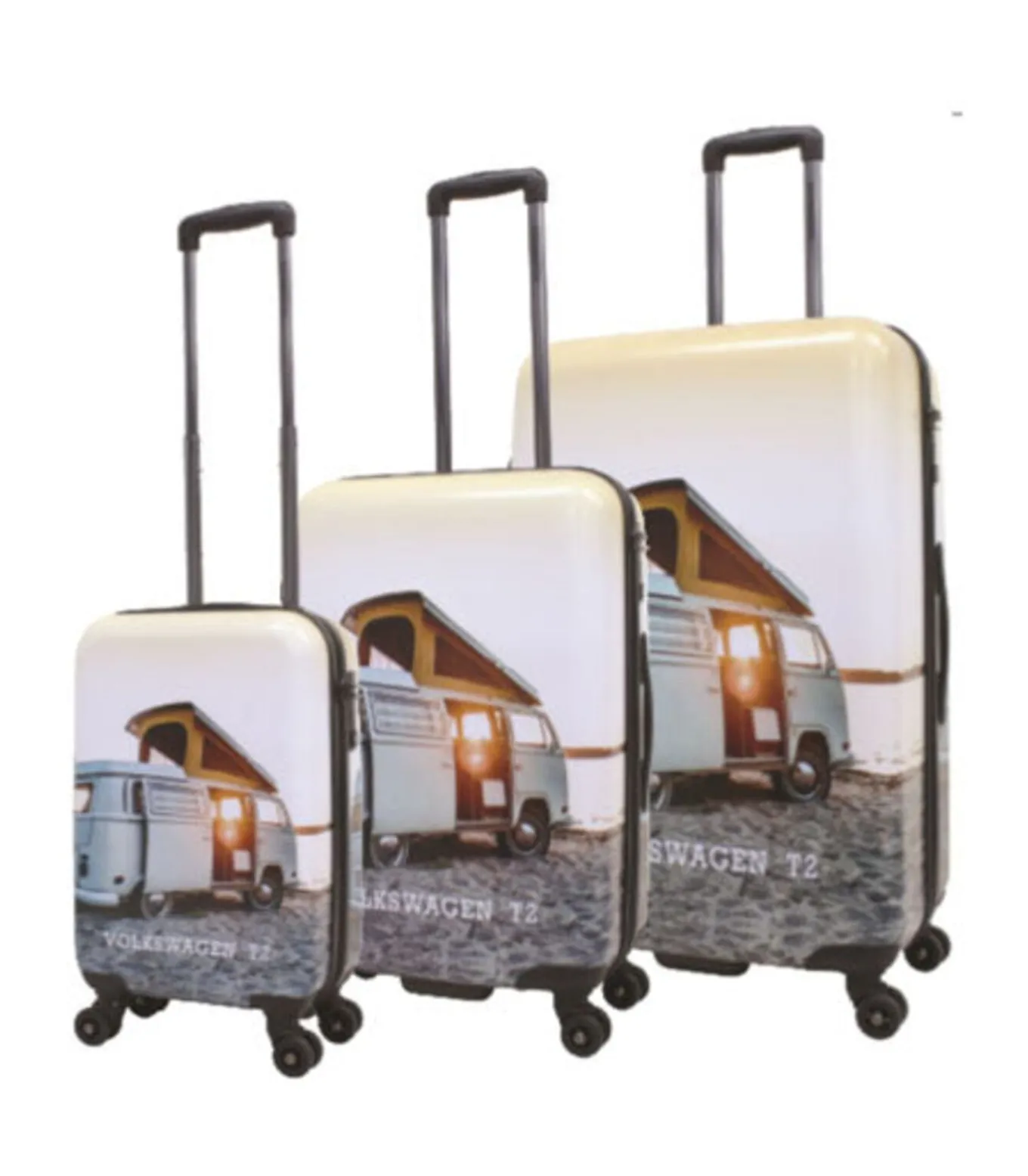 Camper Bus Reiskofferset 55/66/78 cm (S/M/L) 8 wielen