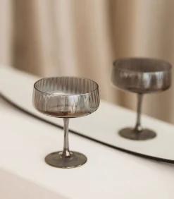 Champagneglas 23cl coupe smoked Ray - set/4