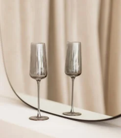 Champagneglas 24cl smoked Ray - set/4