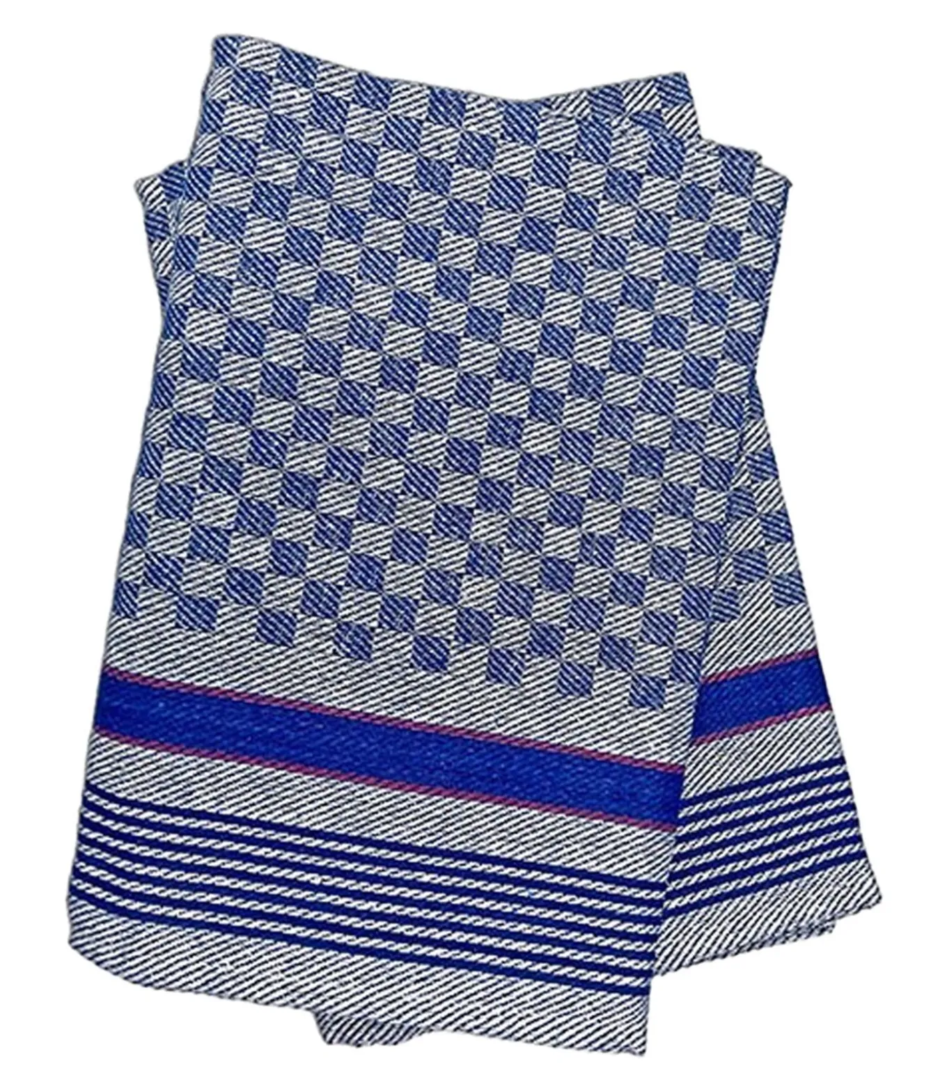CHECKED - Handdoek - Blauw