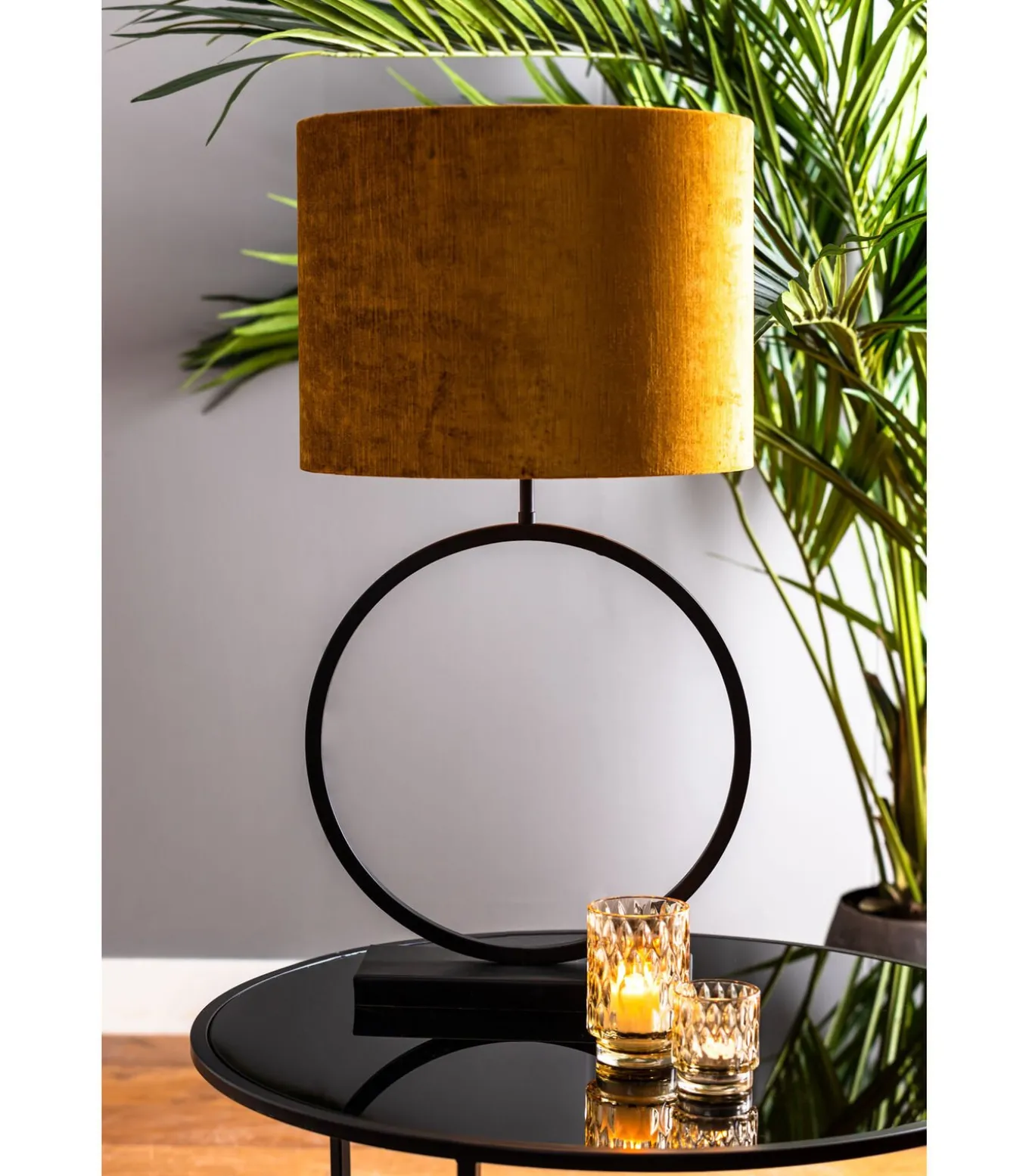 Cilinder Lampenkap Gemstone - Goud - Ø40x30cm