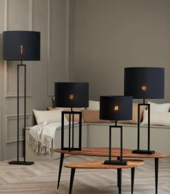 Cilinder lampenkap Livigno - Zwart - Ø40x30cm