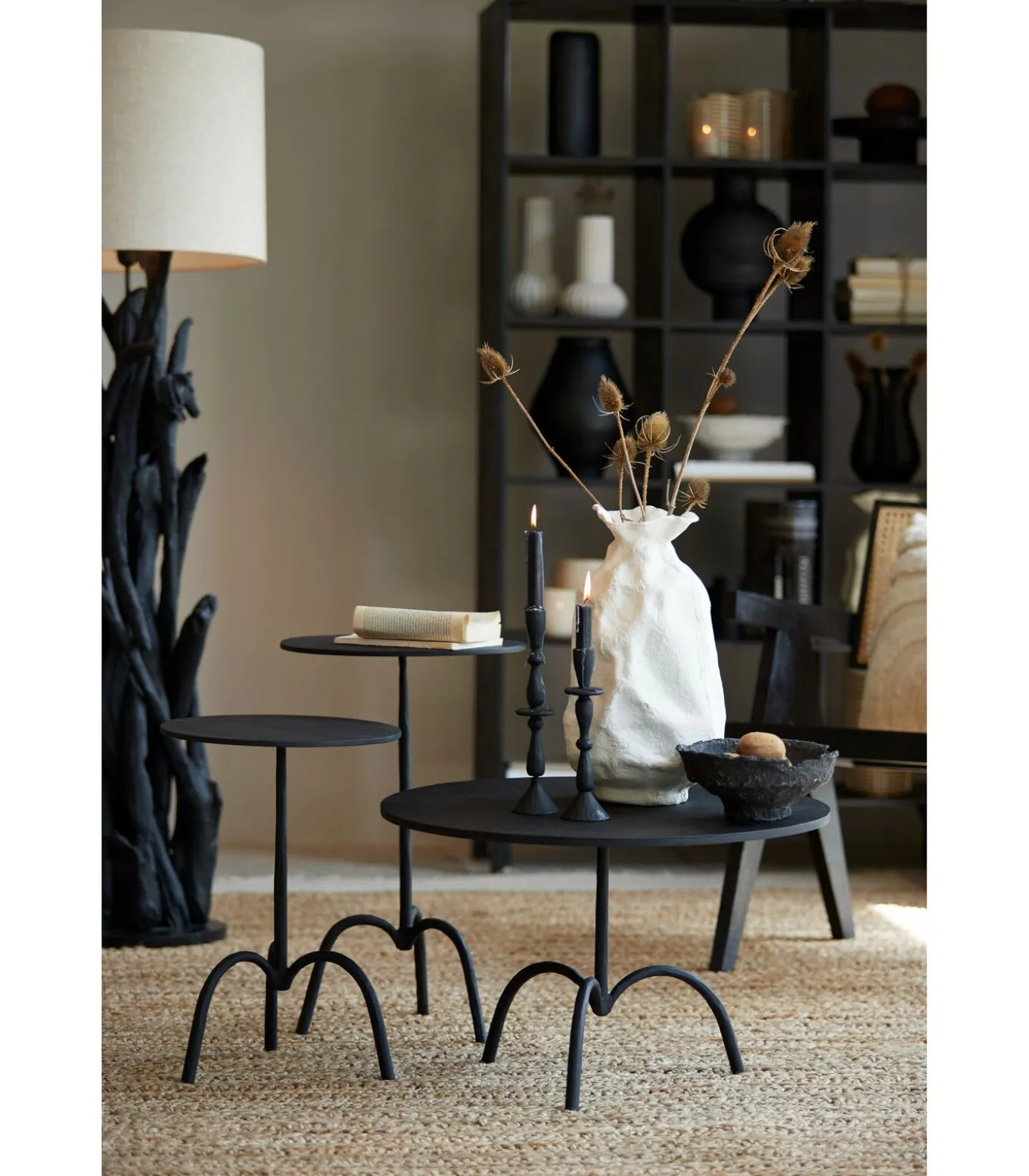 Cilinder lampenkap Livigno - Bruin - Ø50x38cm