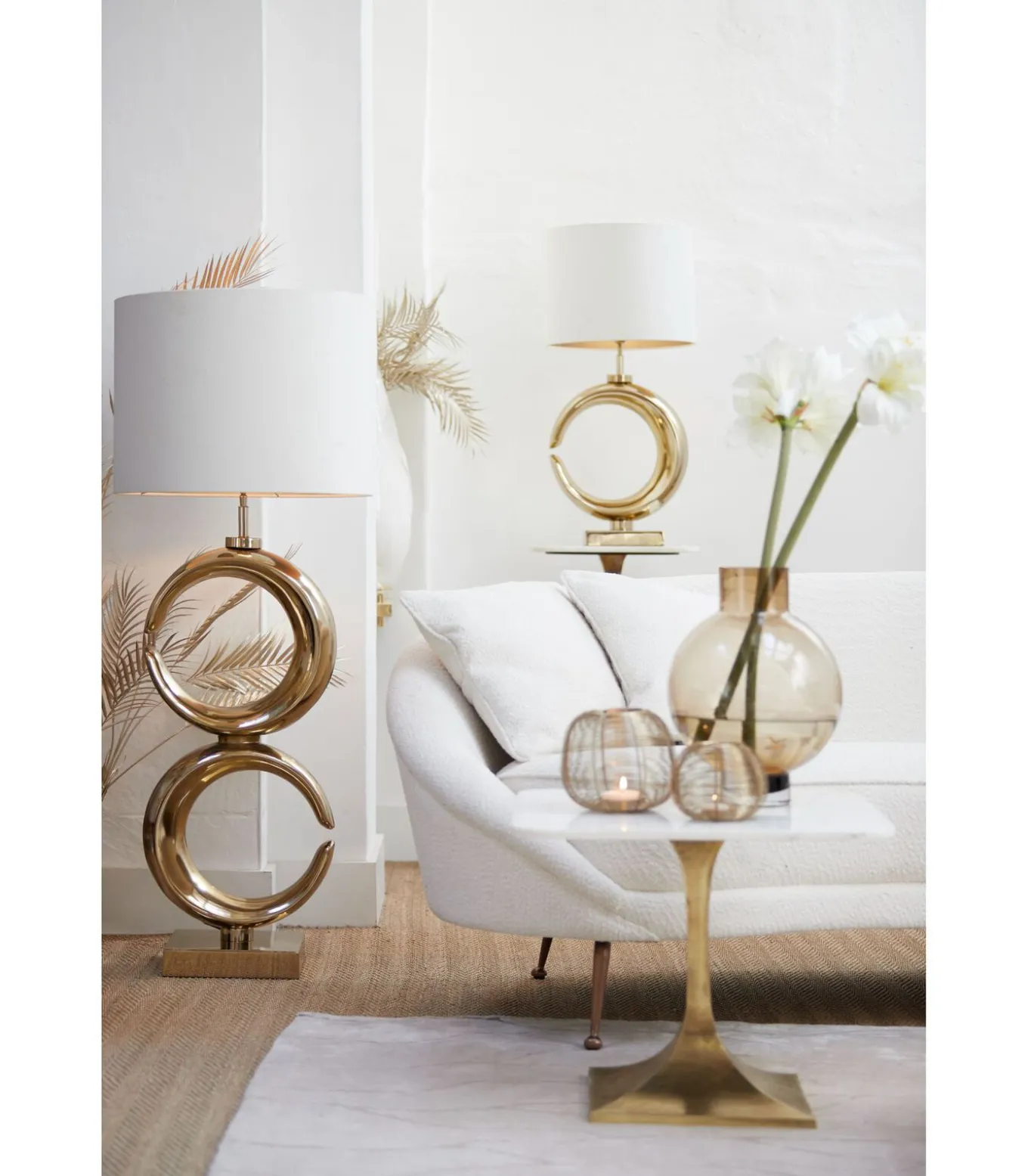 Cilinder Lampenkap Velours - Wit - Ø40x30cm