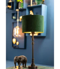 Cilinder Lampenkap Velours - Dutch Green - Ø30x21cm