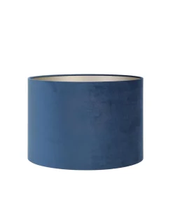 Cilinder Lampenkap Velours - Petrol Blue - Ø30x21cm