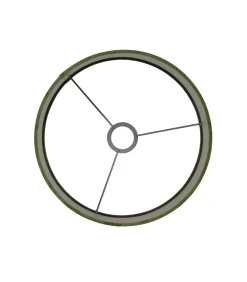 Cilinder Lampenkap Velours - Olive Green - Ø30x21cm