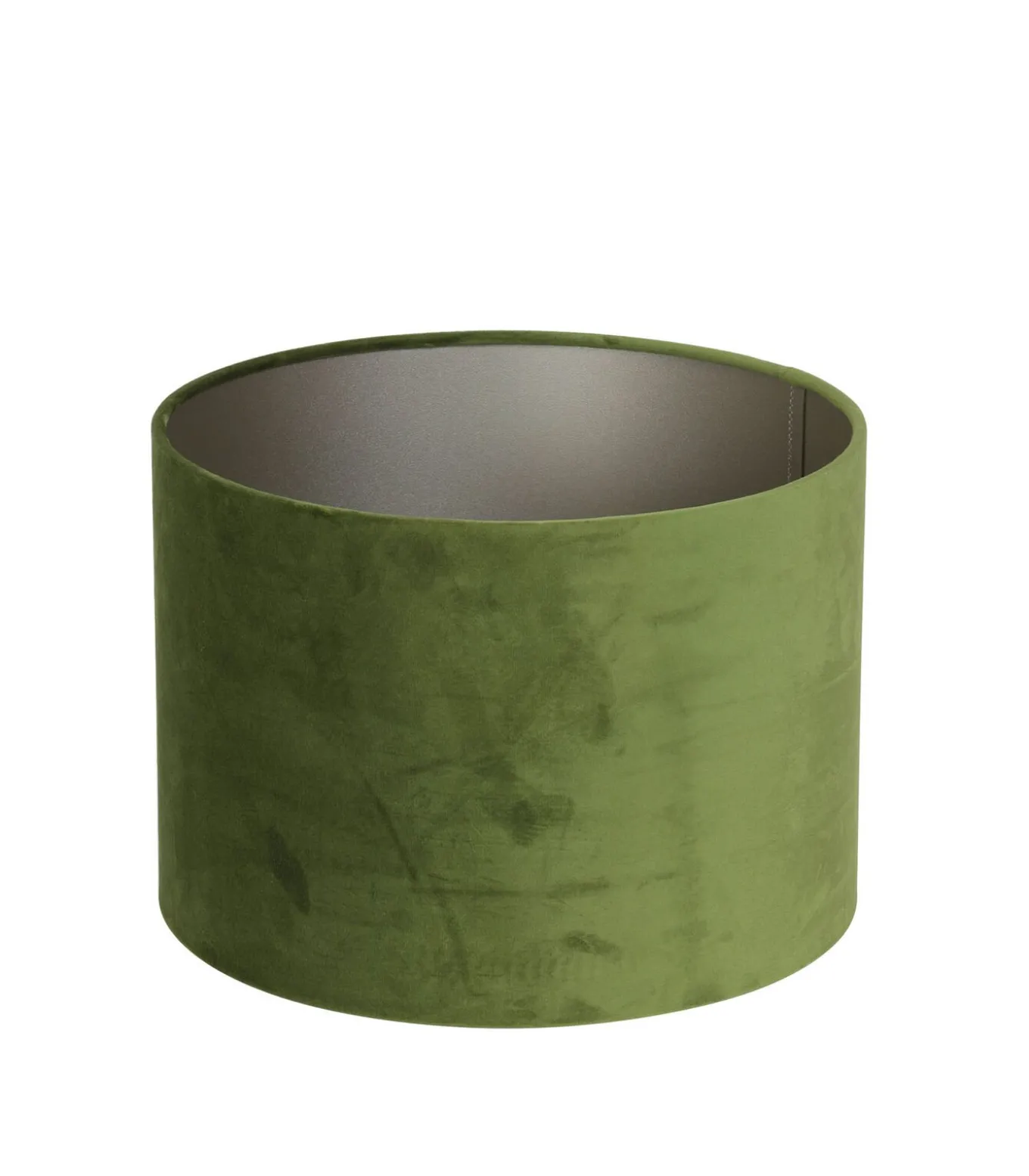 Cilinder Lampenkap Velours - Olive Green - Ø30x21cm