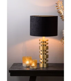 Cilinder Lampenkap Velours - Zwart - Ø30x21cm