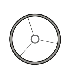 Cilinder lampenkap Velours - Zwart - Ø50x38cm