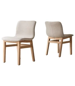 Cocoon - Linen stoel van eikenhout