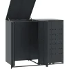 Containerberging 2 containers 138x79x117 cm staal antraciet