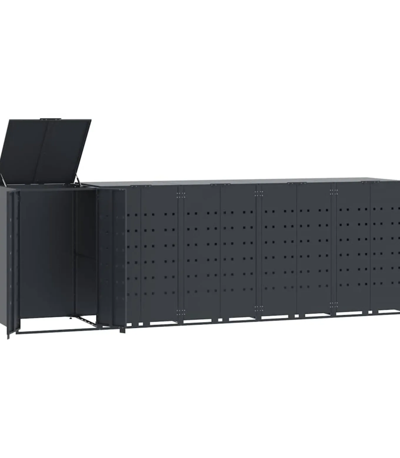 Containerberging 5 containers 345x79x117 cm staal antraciet