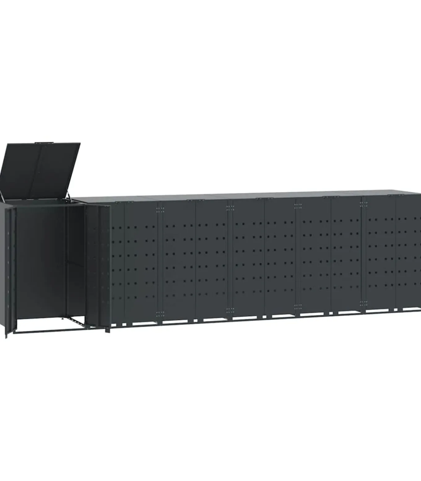 Containerberging 6 containers 414x79x117 cm staal antraciet