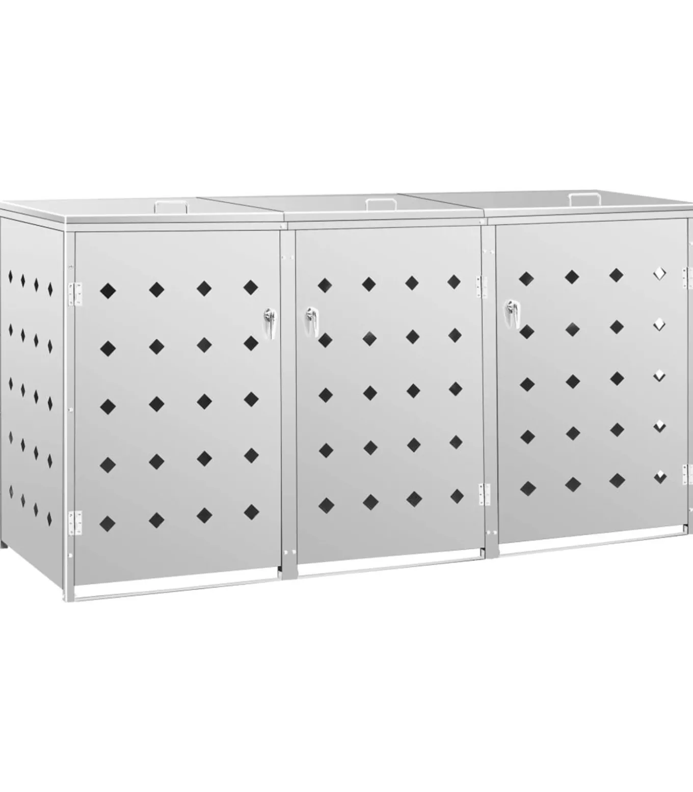 Containerberging driedubbel 240 L roestvrij staal