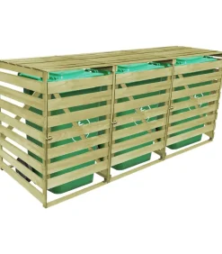 Containerberging driedubbel 240 L geïmpregneerd hout