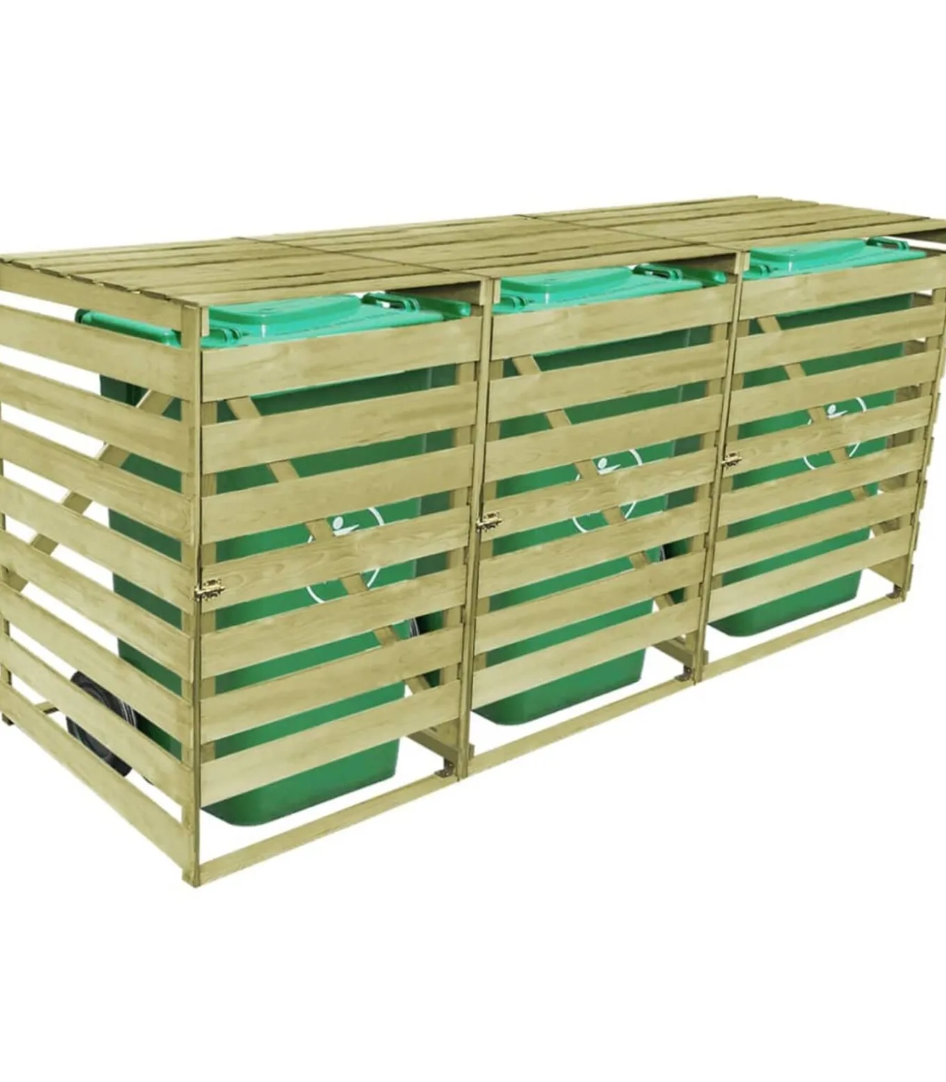 Containerberging driedubbel 240 L geïmpregneerd hout