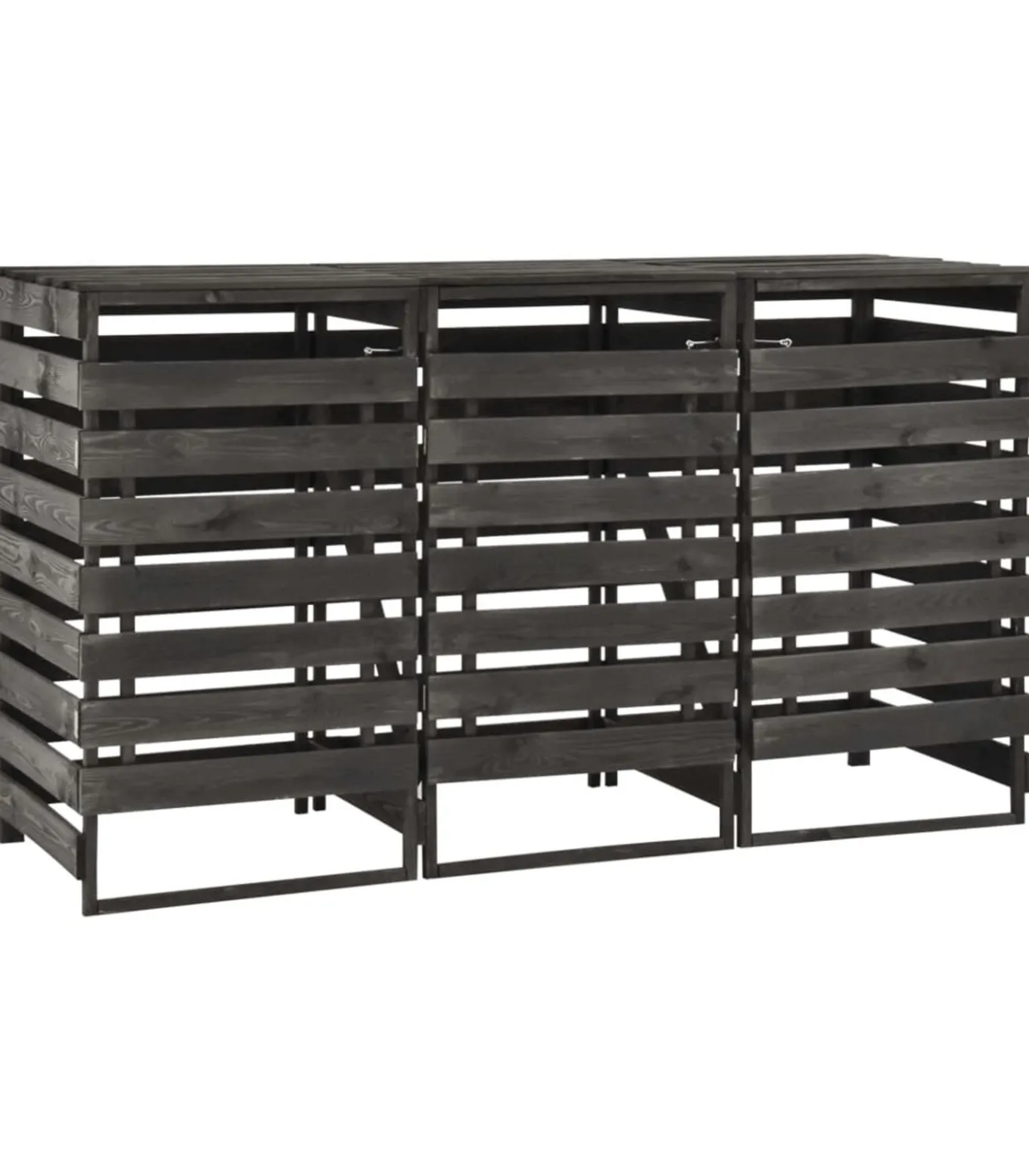 Containerberging driedubbel 210x75x121 cm geverfd grenenhout