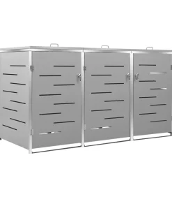 Containerberging driedubbel 207x77,5x112,5 cm roestvrij staal