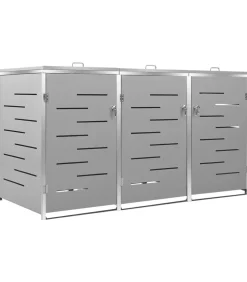 Containerberging driedubbel 207x77,5x112,5 cm roestvrij staal