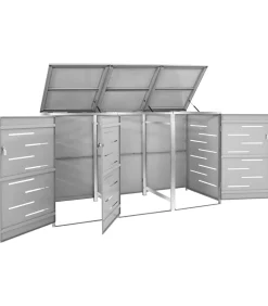 Containerberging driedubbel 207x77,5x112,5 cm roestvrij staal