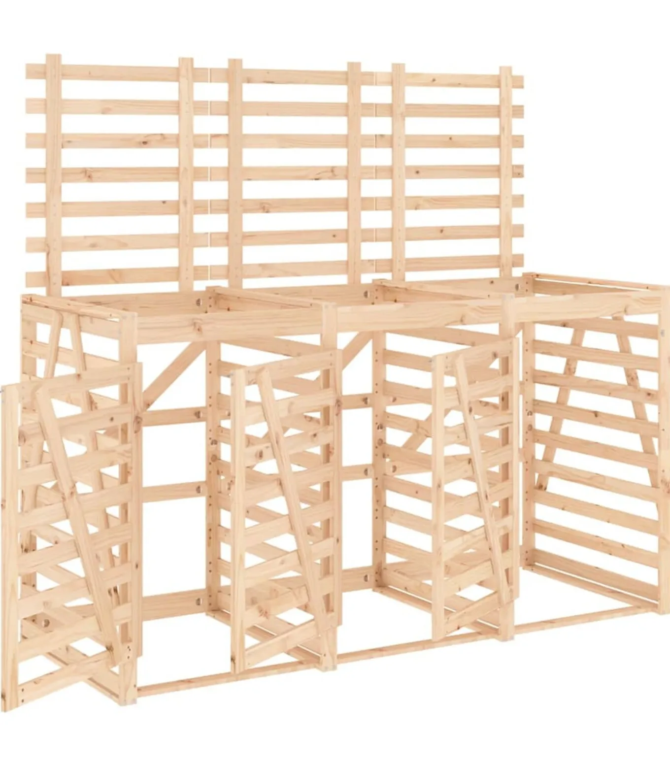 Containerberging drievoudig massief grenenhout