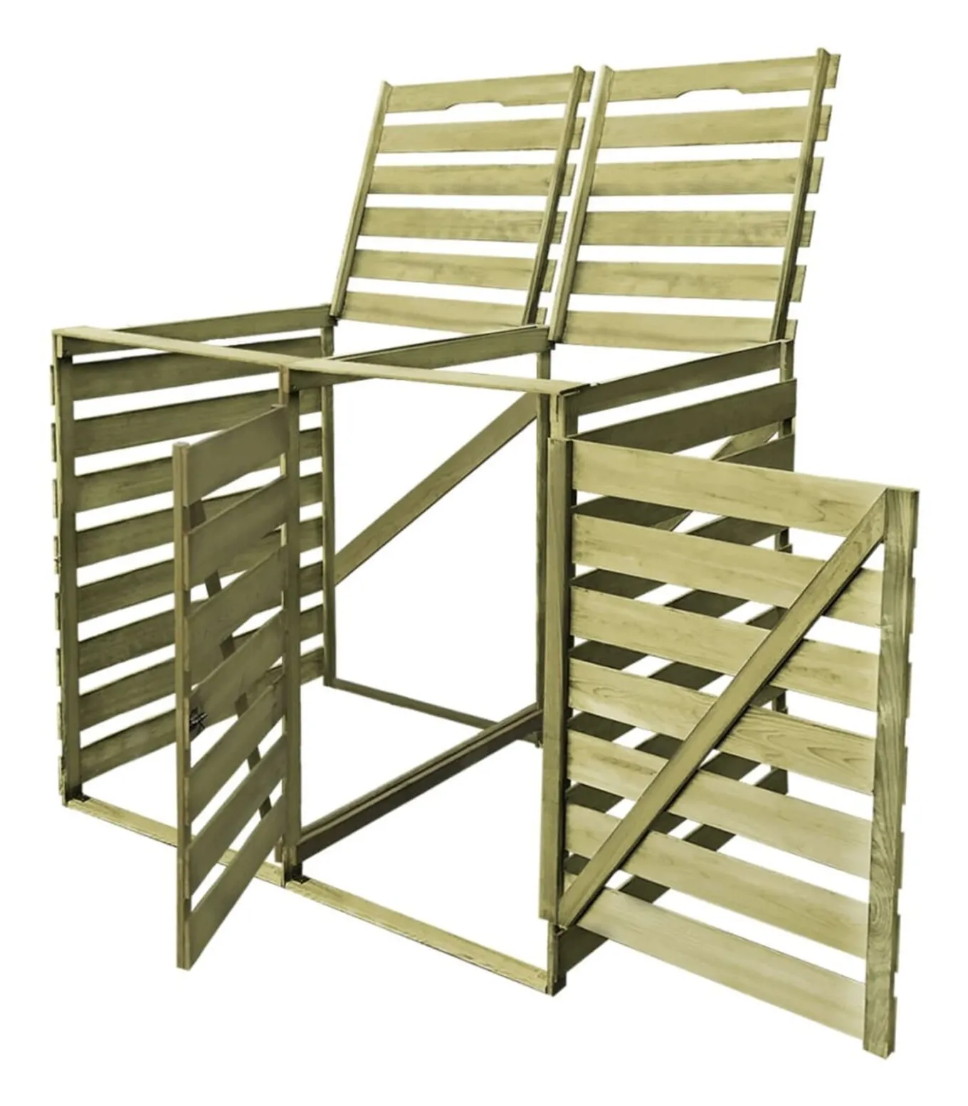 Containerberging dubbel 240 L geïmpregneerd hout