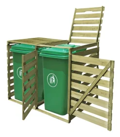 Containerberging dubbel 240 L geïmpregneerd hout