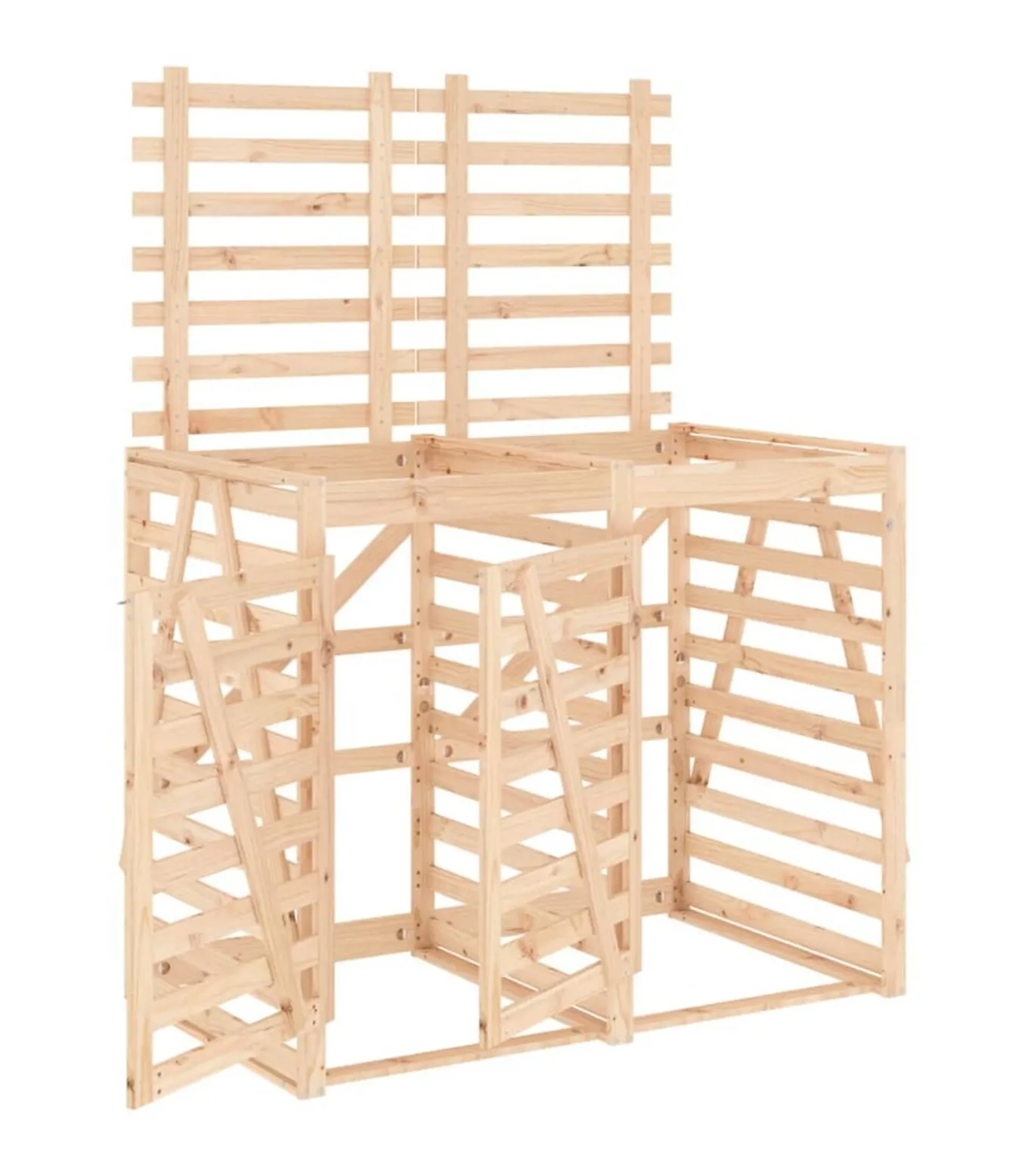 Containerberging dubbel massief grenenhout