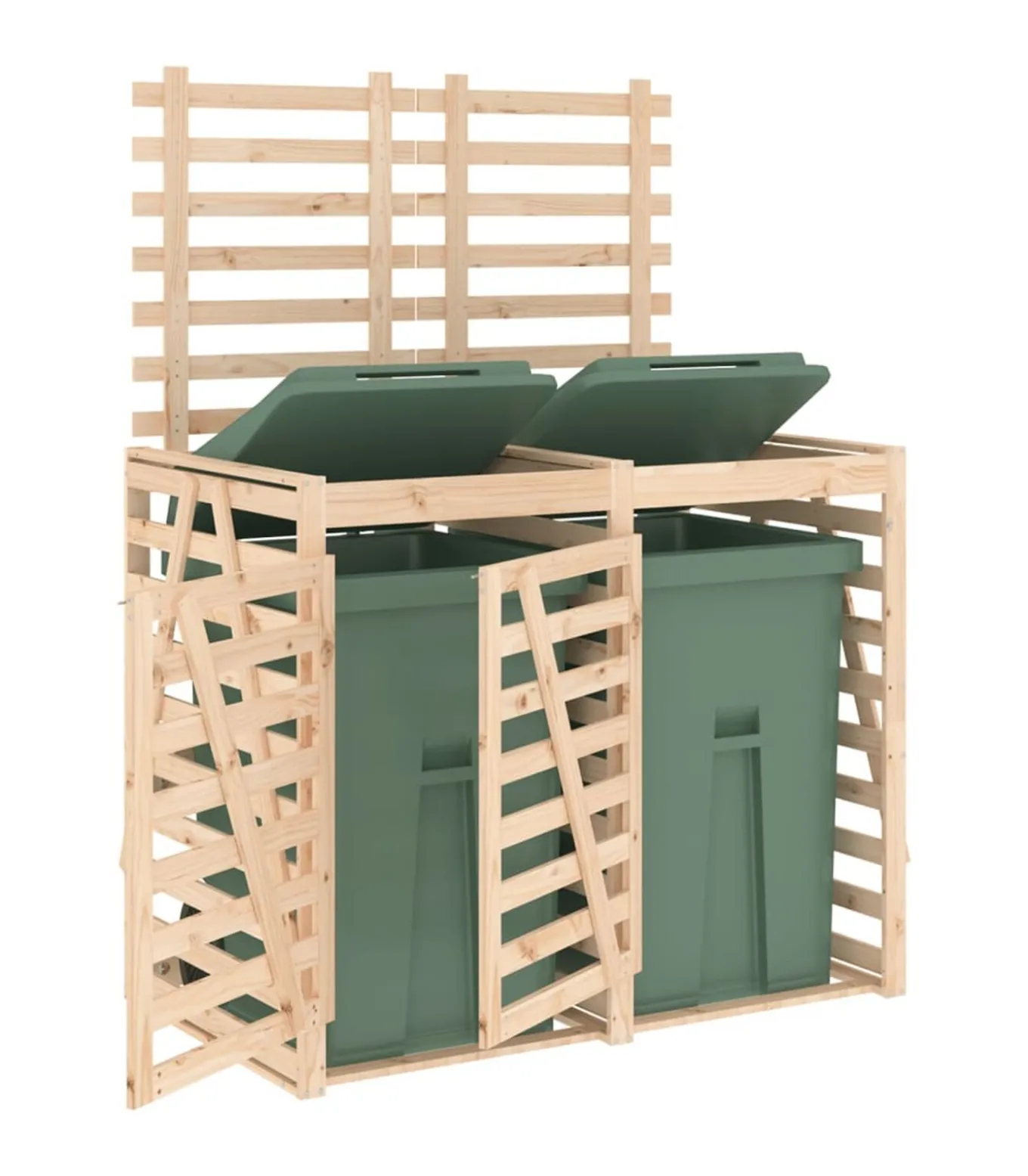 Containerberging dubbel massief grenenhout