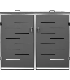 Containerberging dubbel 138x77,5x112,5 cm roestvrij staal
